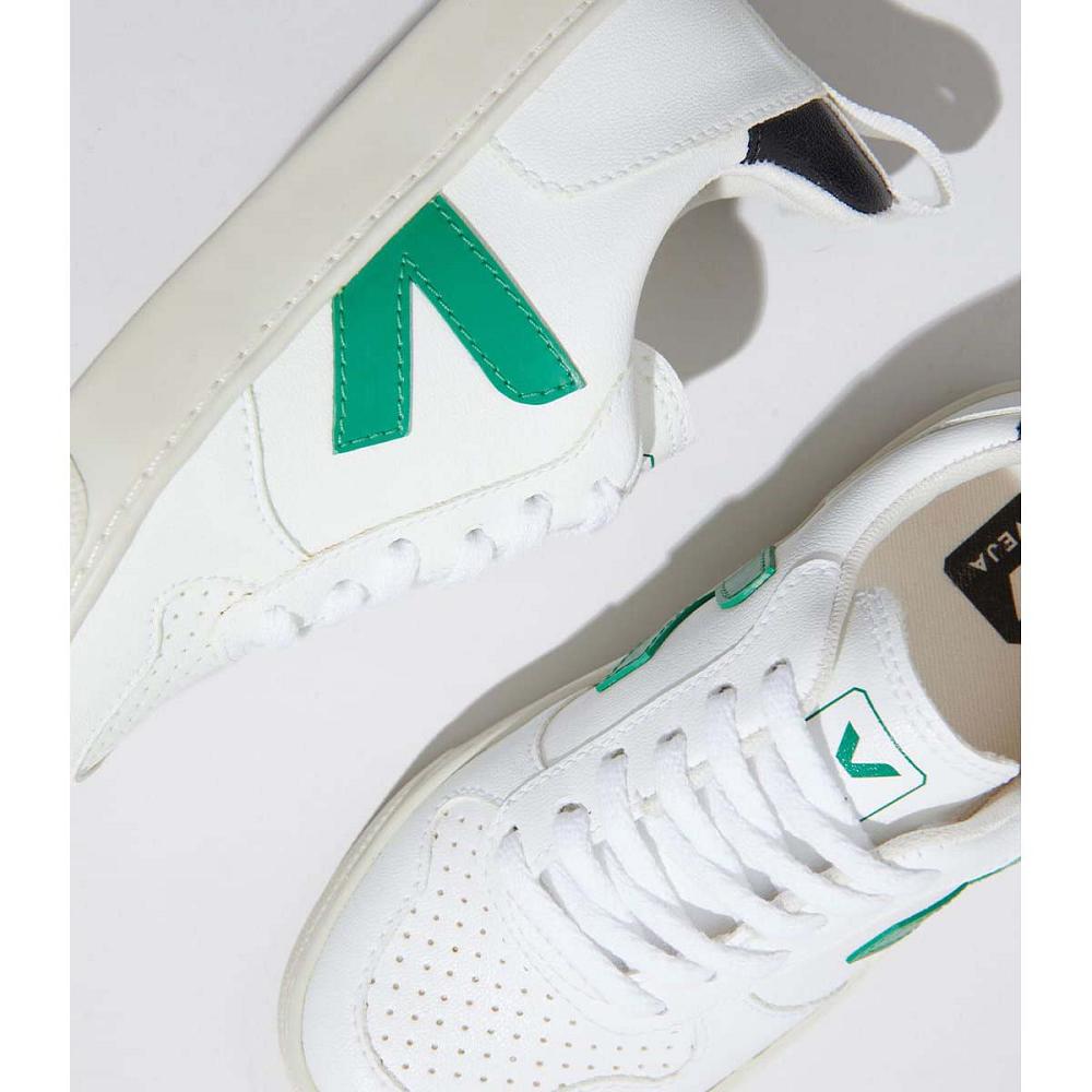 Veja V-10 LACE CWL Schoenen Kinderen White/Green | NL 788TCE